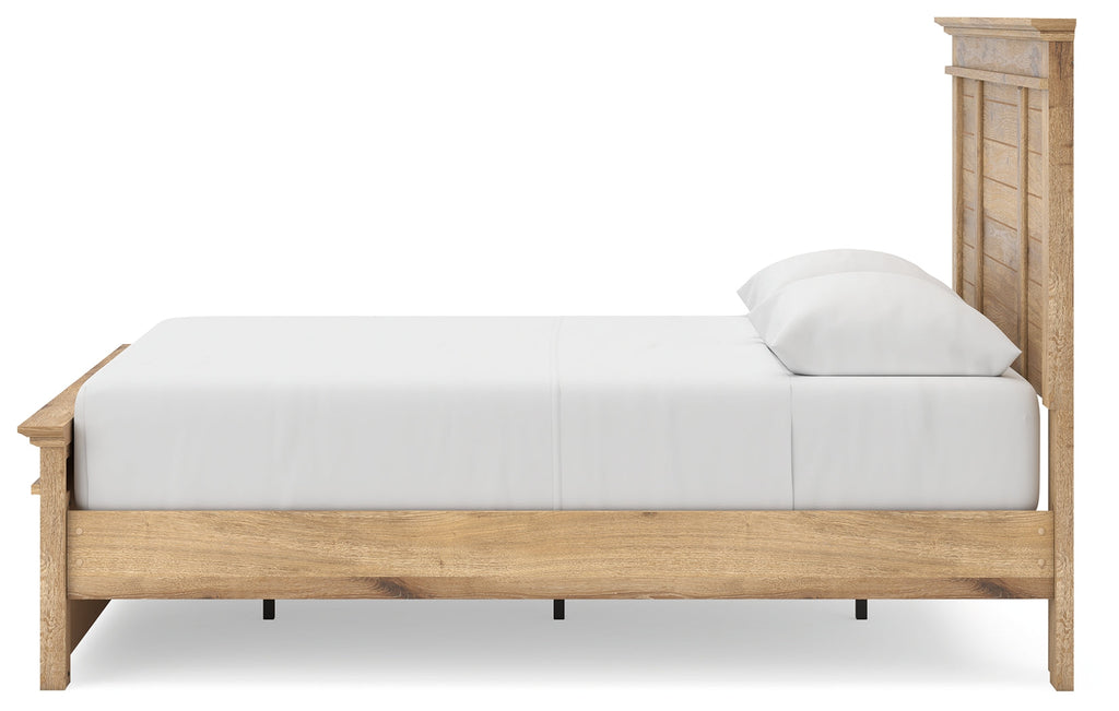 Makidern Tan Queen Panel Storage Bed