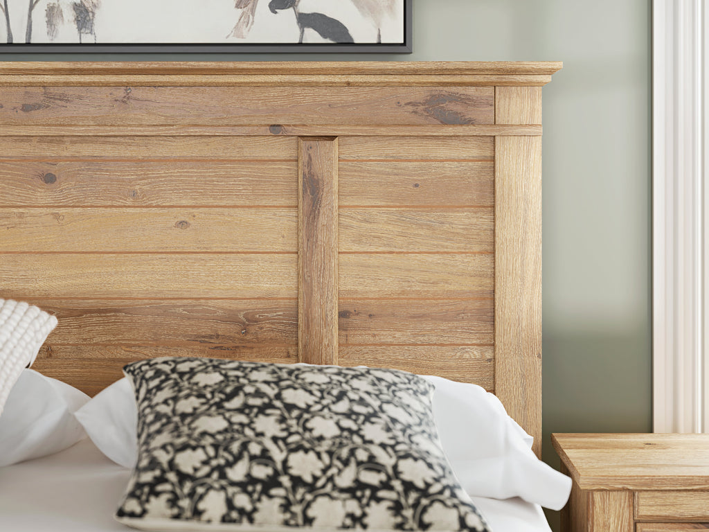 Makidern Tan Queen Panel Storage Bed