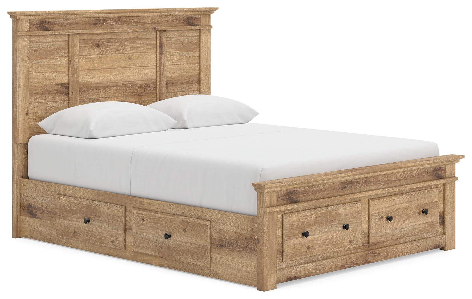Makidern Tan Queen Panel Storage Bed