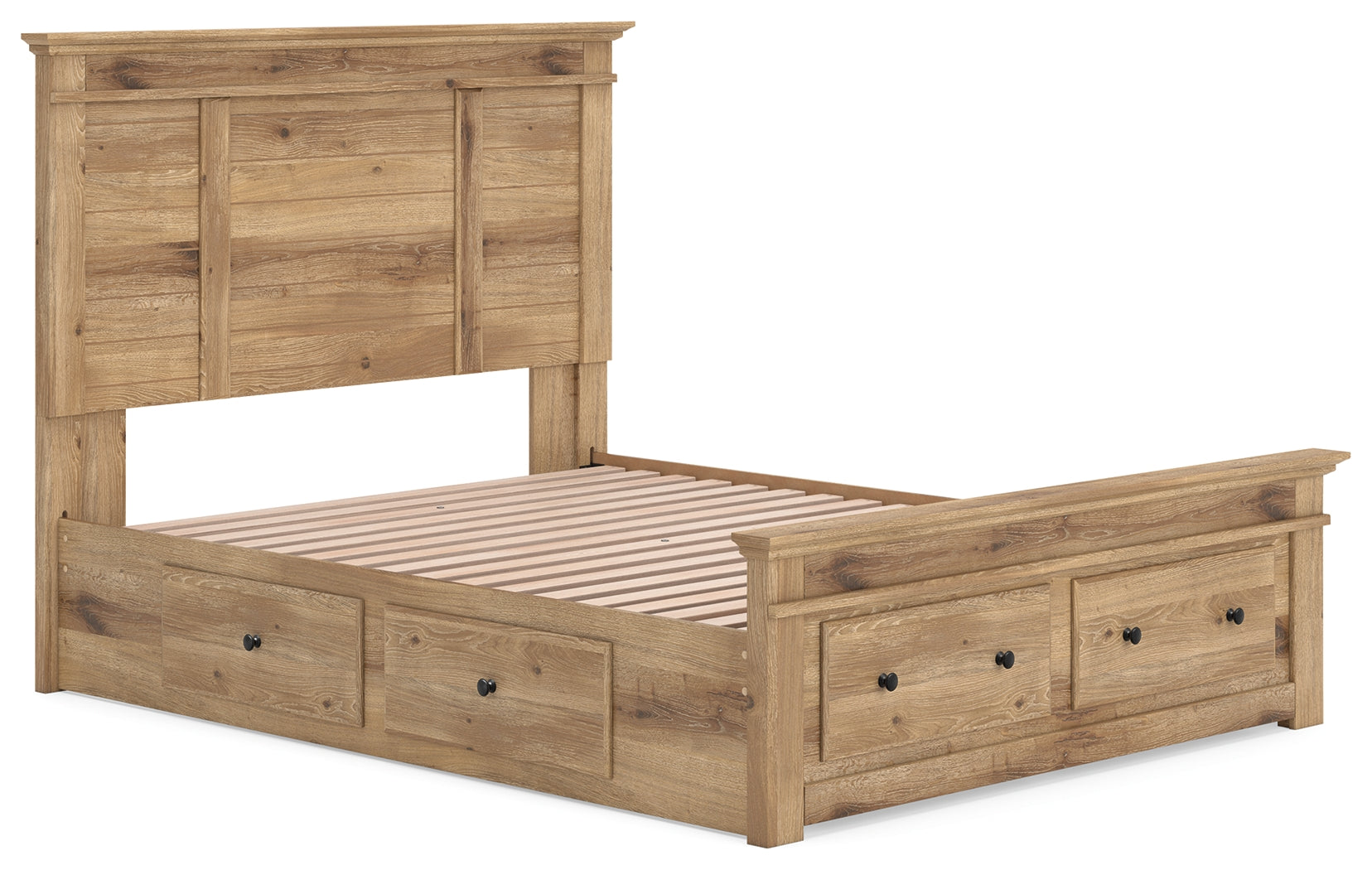 Makidern Tan Queen Panel Storage Bed