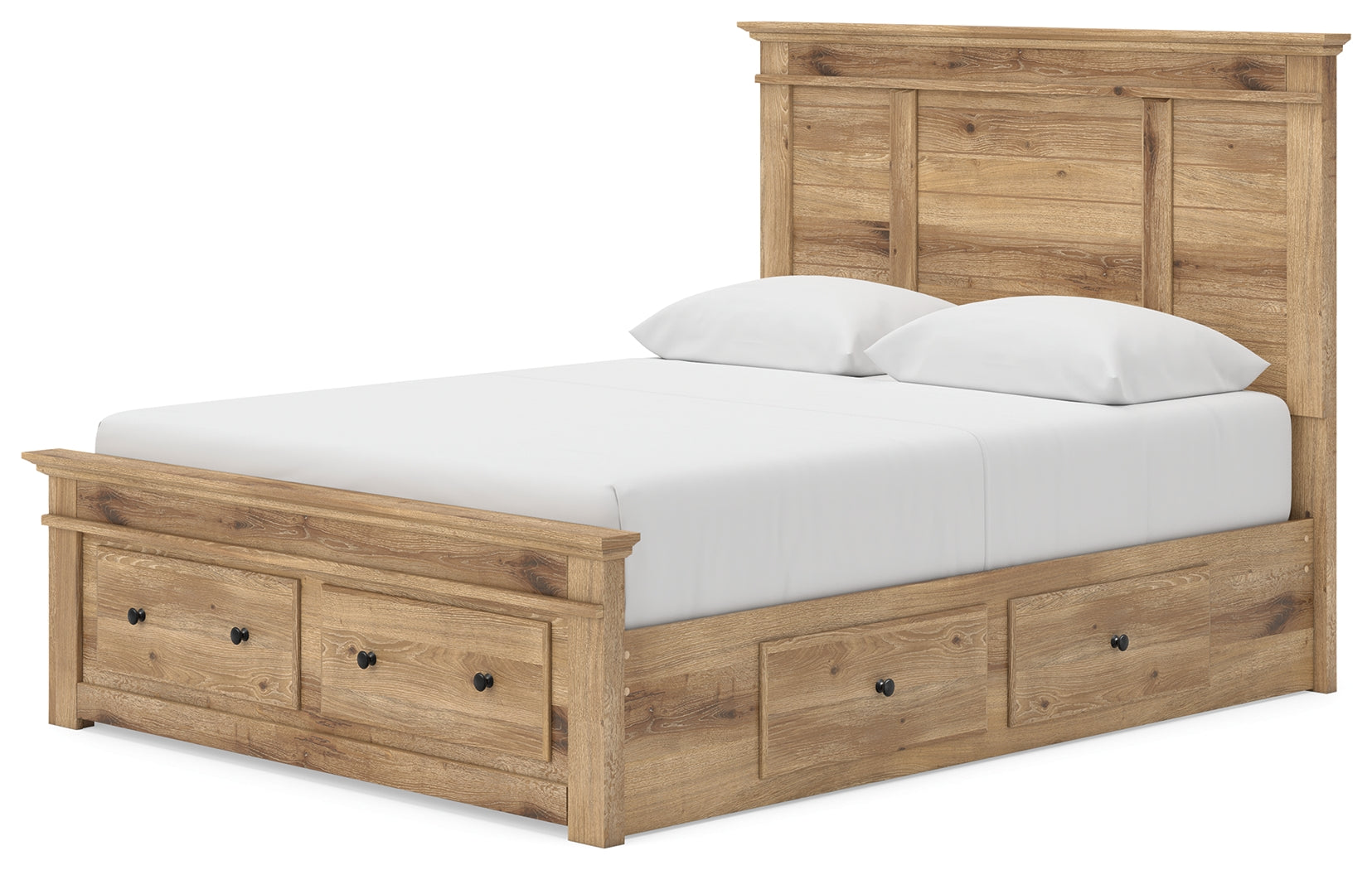 Makidern Tan Queen Panel Storage Bed