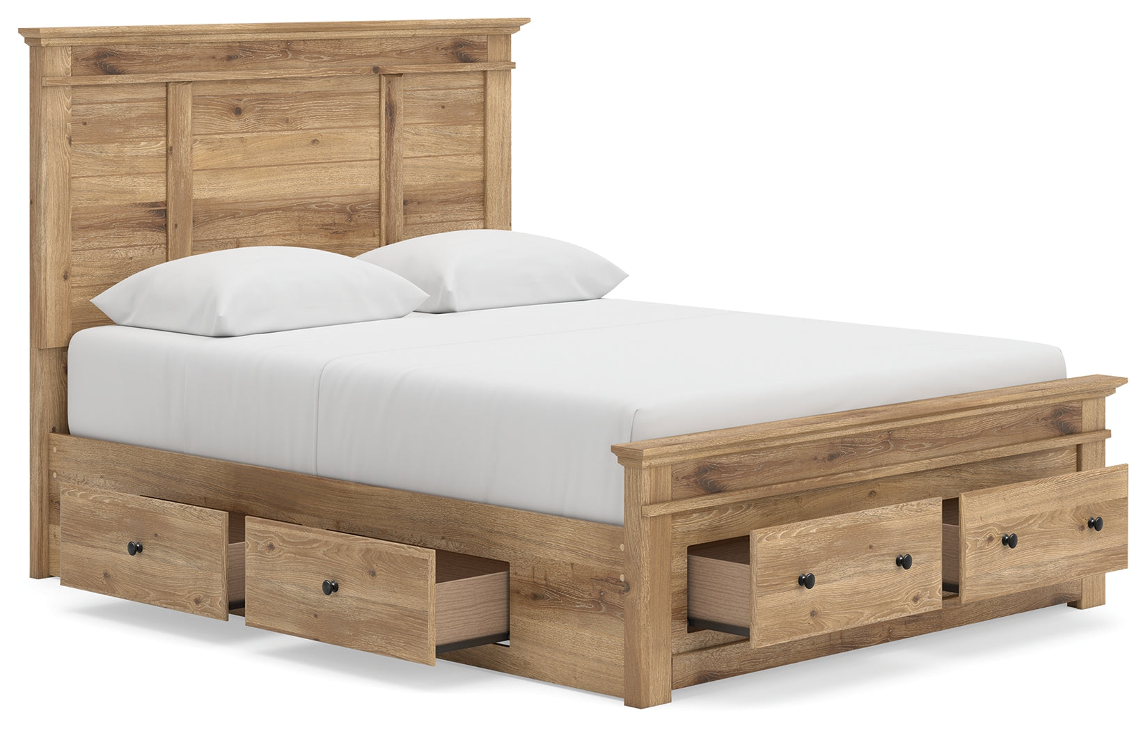Makidern Tan Queen Panel Storage Bed