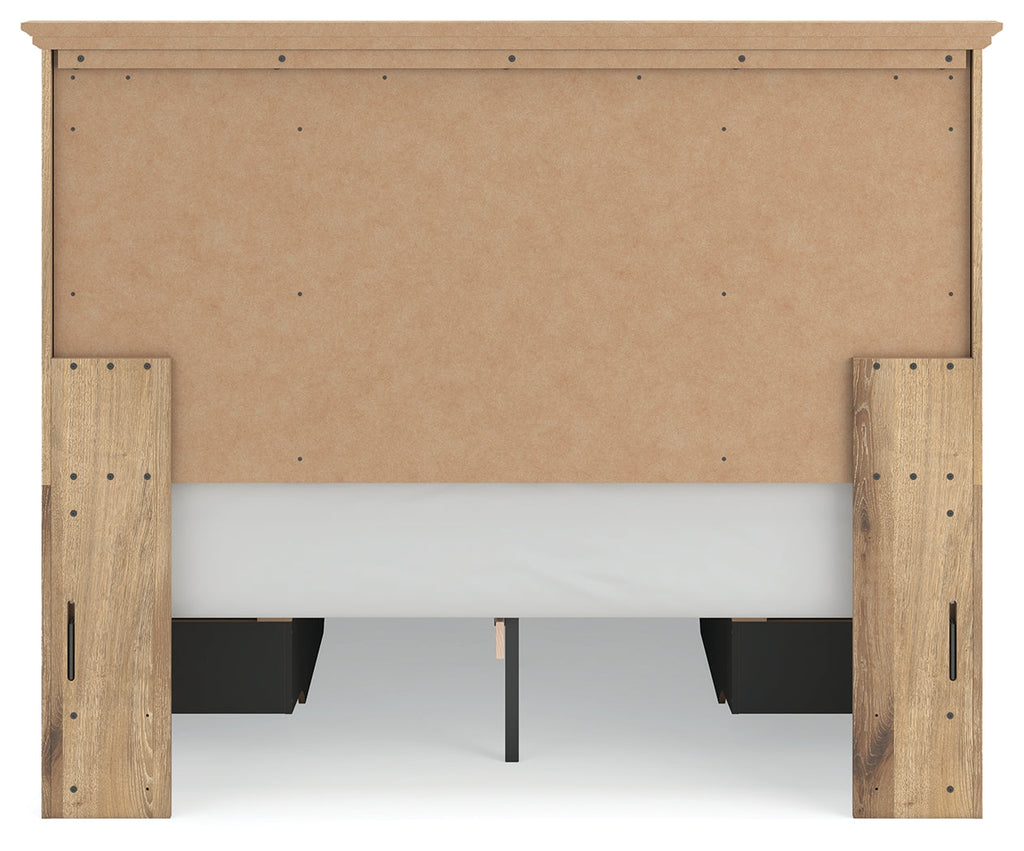 Makidern Tan Queen Panel Storage Bed