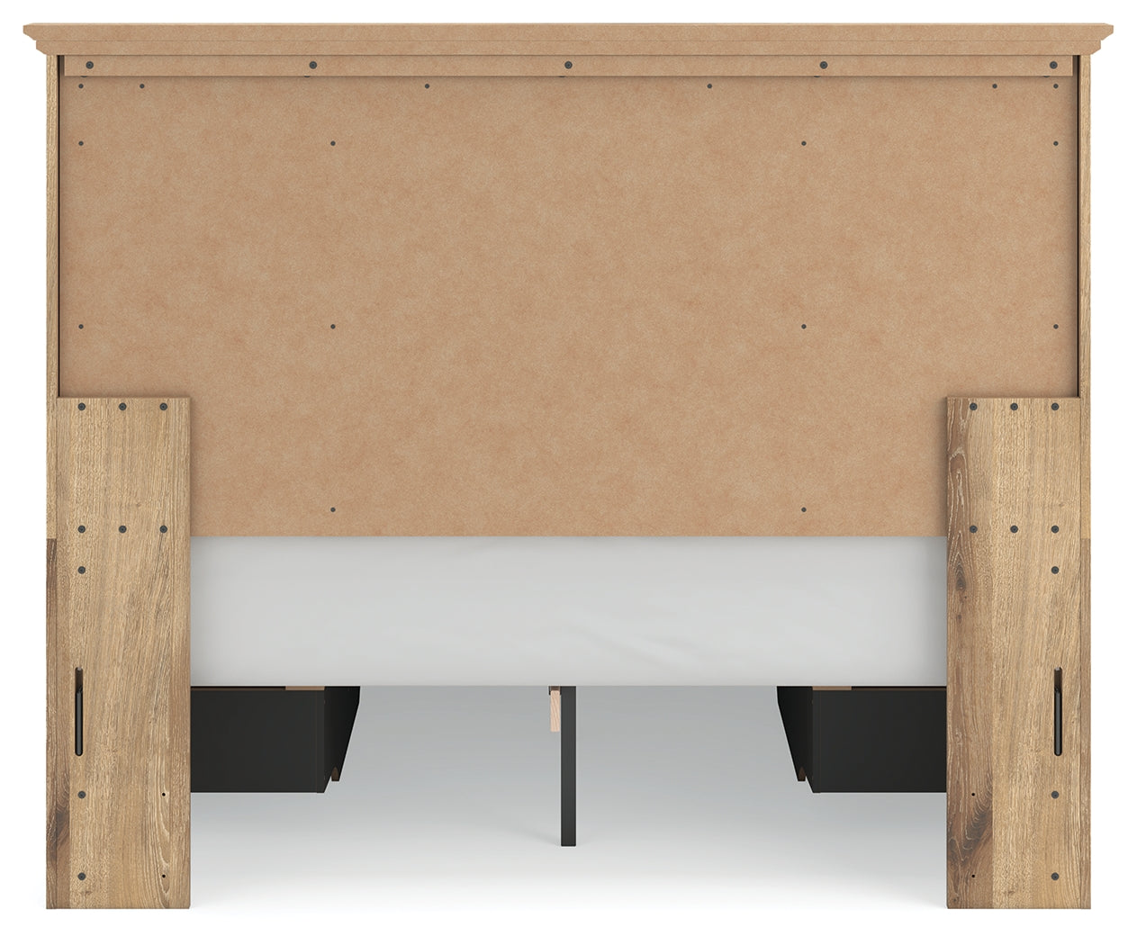 Makidern Tan Queen Panel Storage Bed