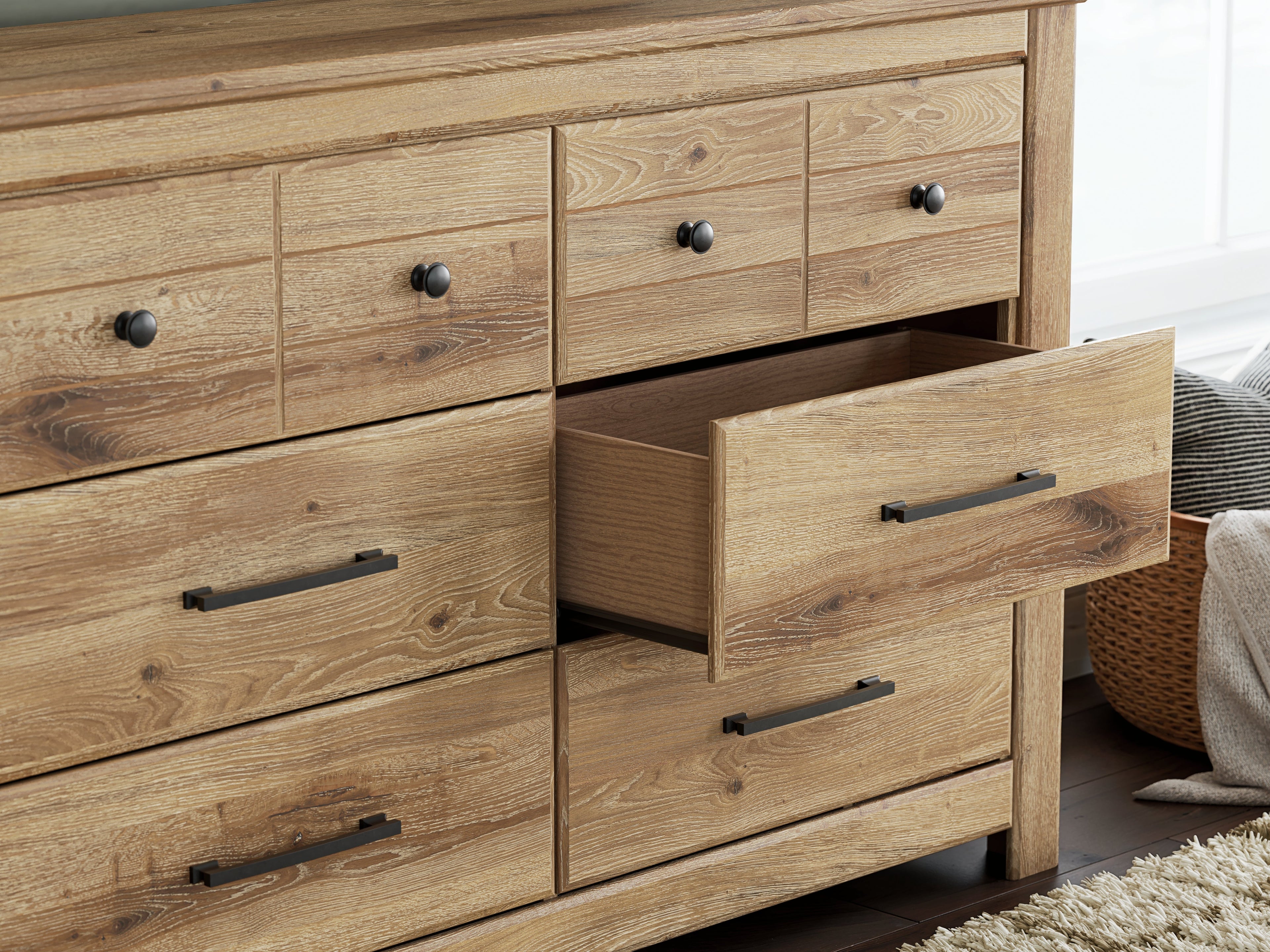 Makidern Tan Six Drawer Dresser