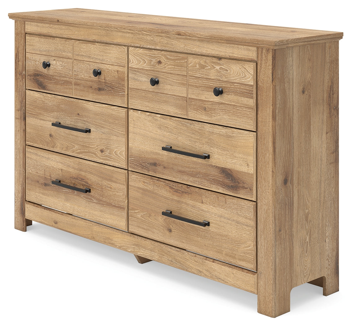 Makidern Tan Six Drawer Dresser
