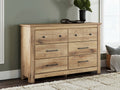 Makidern Tan Six Drawer Dresser