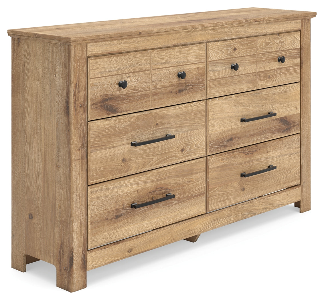 Makidern Tan Six Drawer Dresser