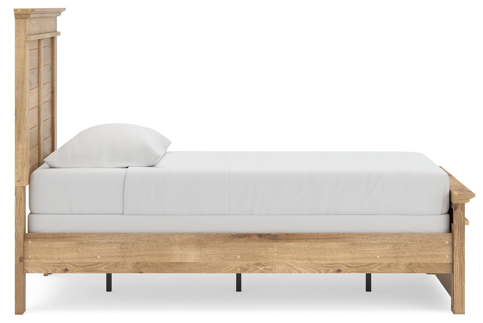 Makidern Tan Twin Panel Bed, Dresser and Mirror