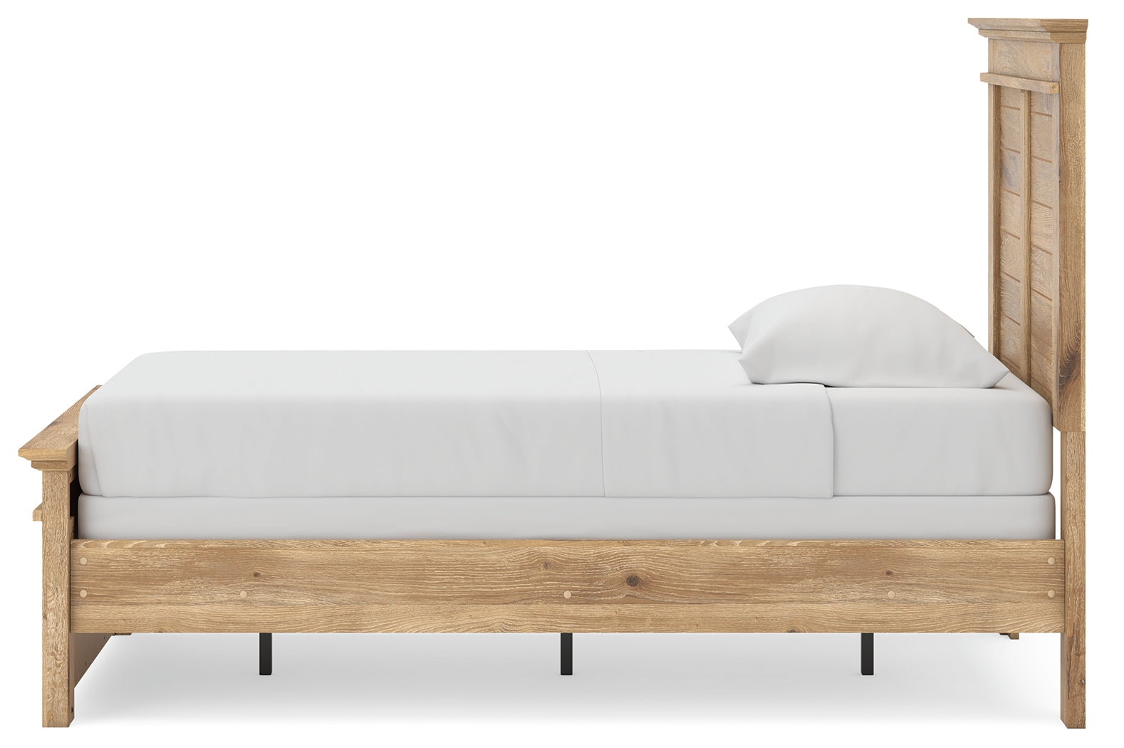 Makidern Tan Twin Panel Bed, Dresser and Mirror
