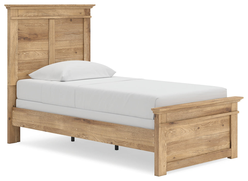 Makidern Tan Twin Panel Bed