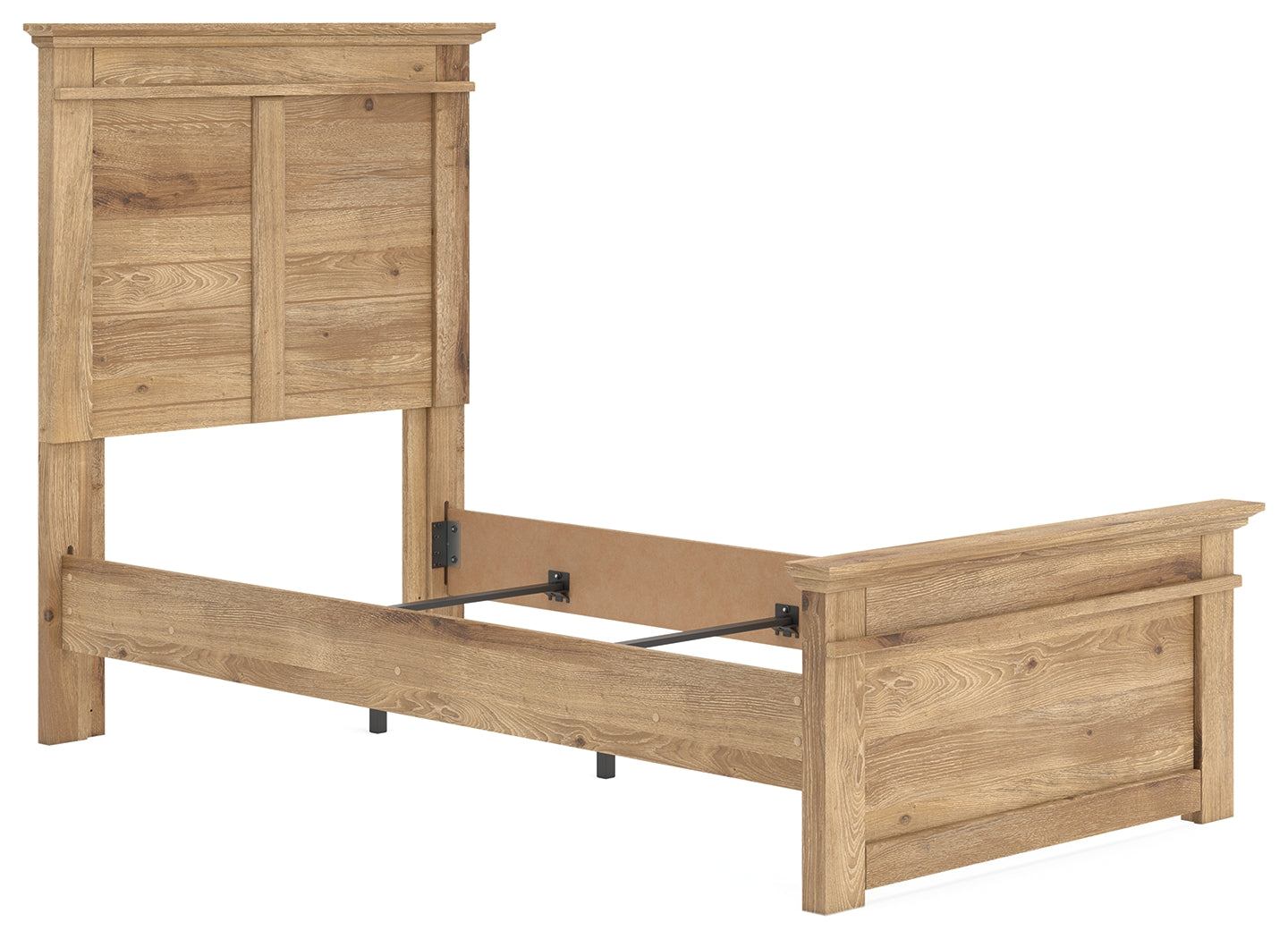 Makidern Tan Twin Panel Bed