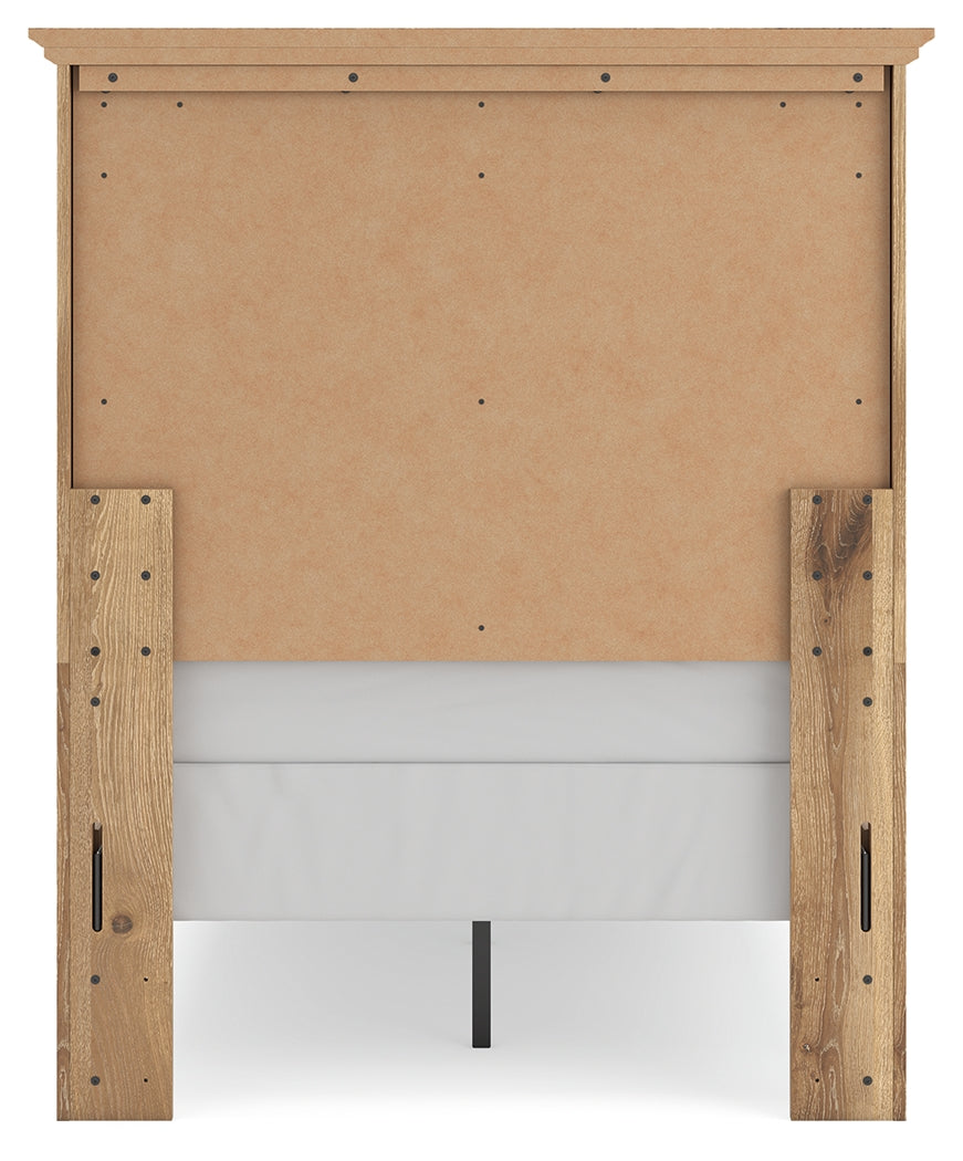 Makidern Tan Twin Panel Bed