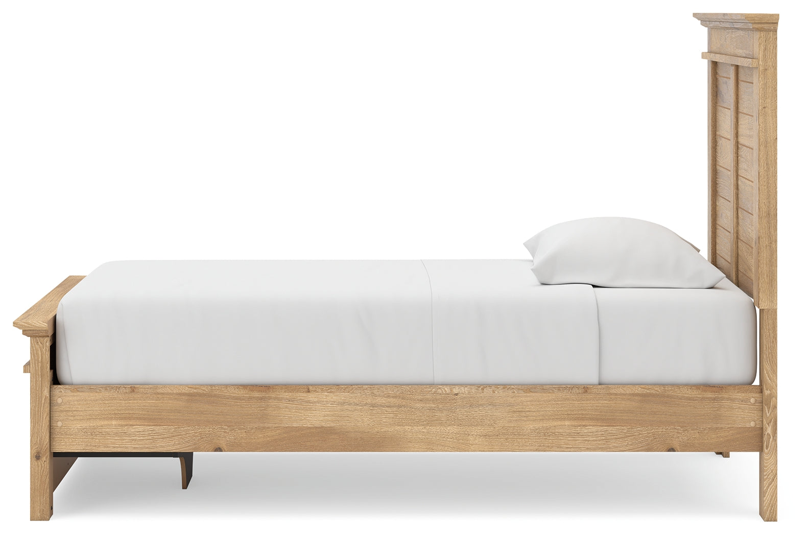 Makidern Tan Twin Panel Storage Bed, Dresser and Mirror