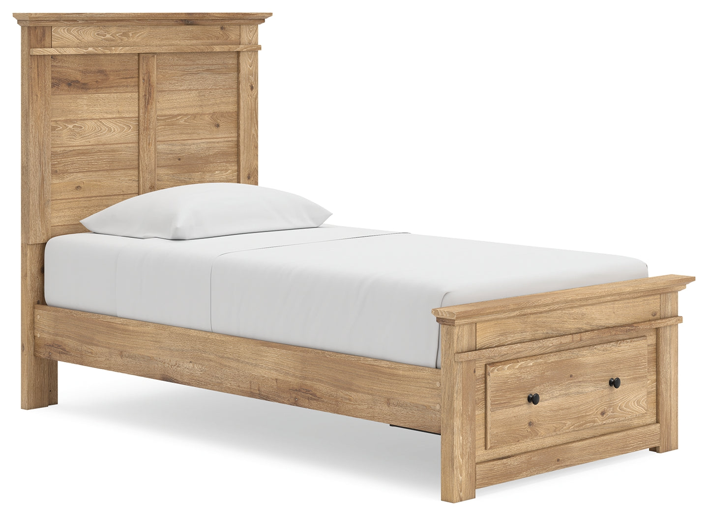 Makidern Tan Twin Panel Storage Bed