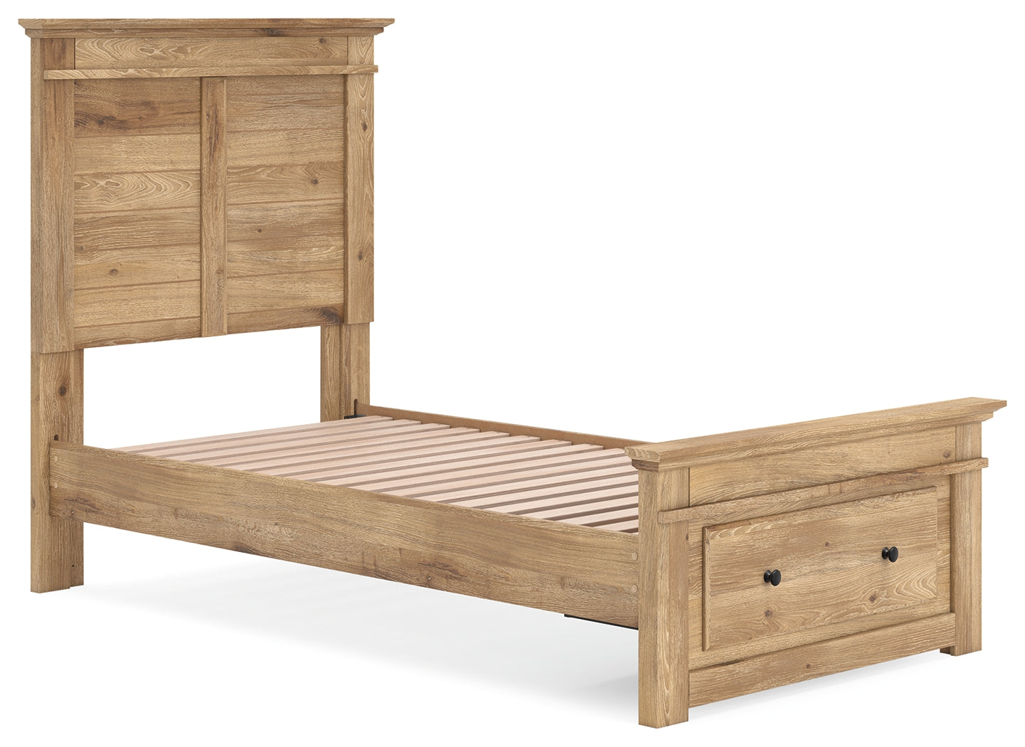 Makidern Tan Twin Panel Storage Bed