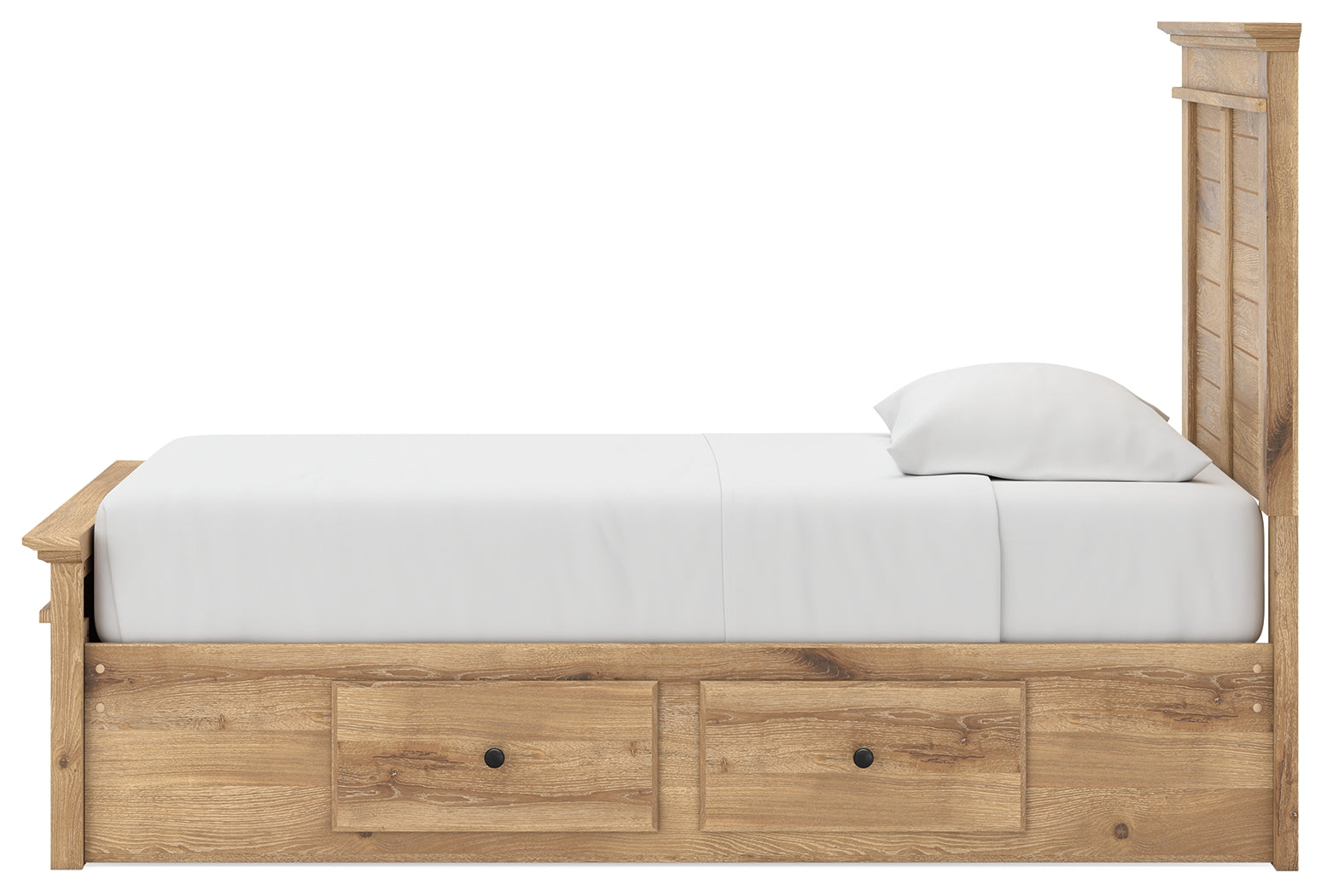 Makidern Tan Twin Panel Storage Bed