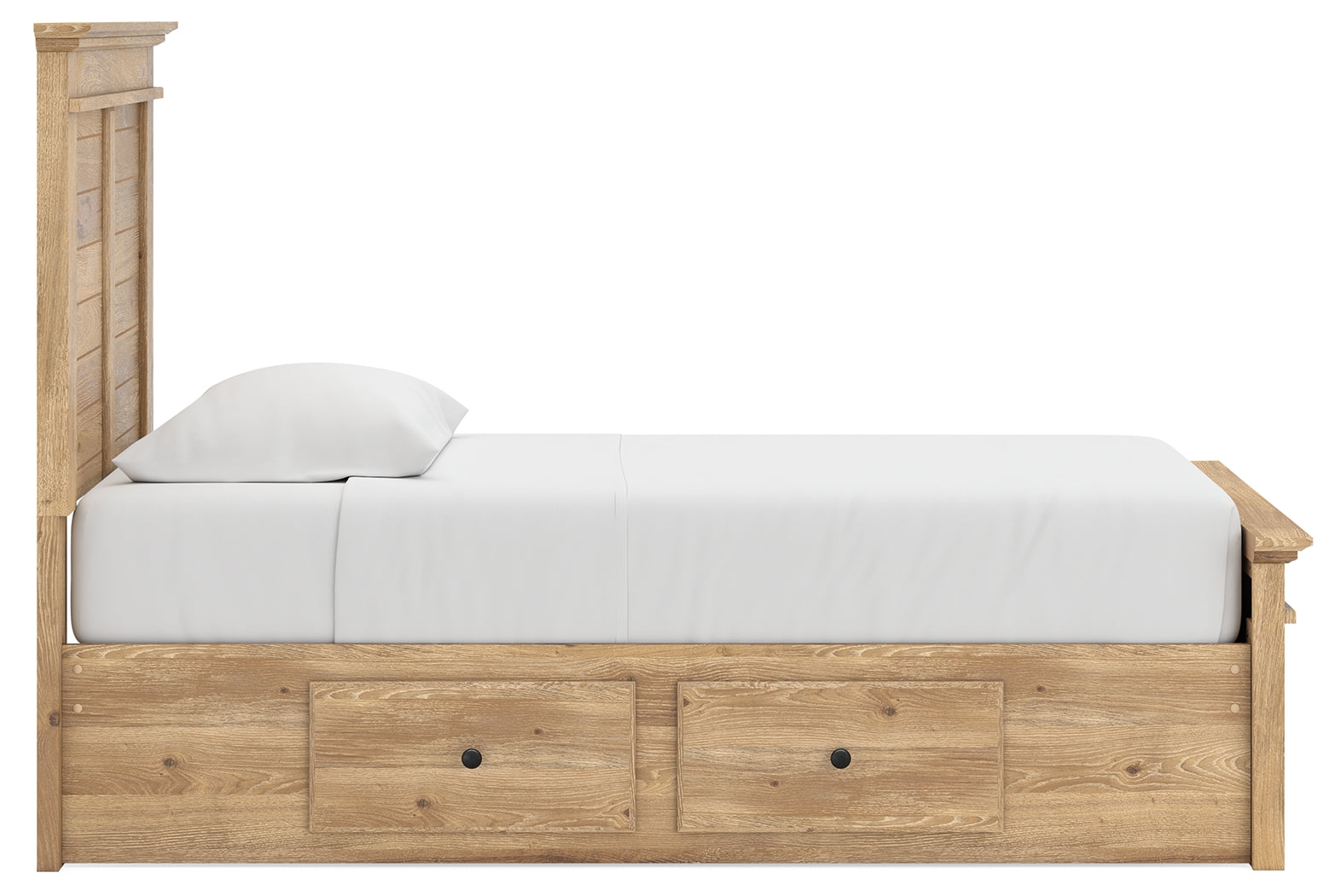 Makidern Tan Twin Panel Storage Bed