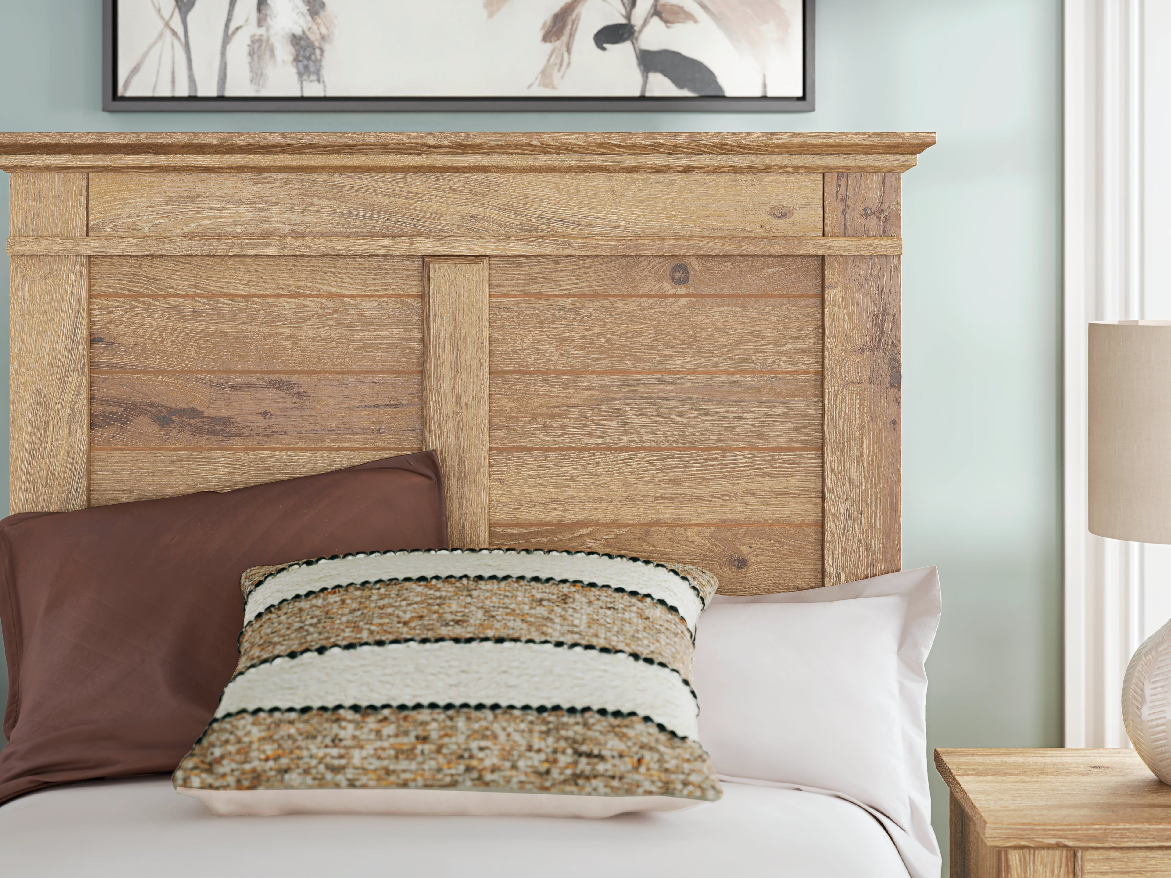 Makidern Tan Twin Panel Storage Bed