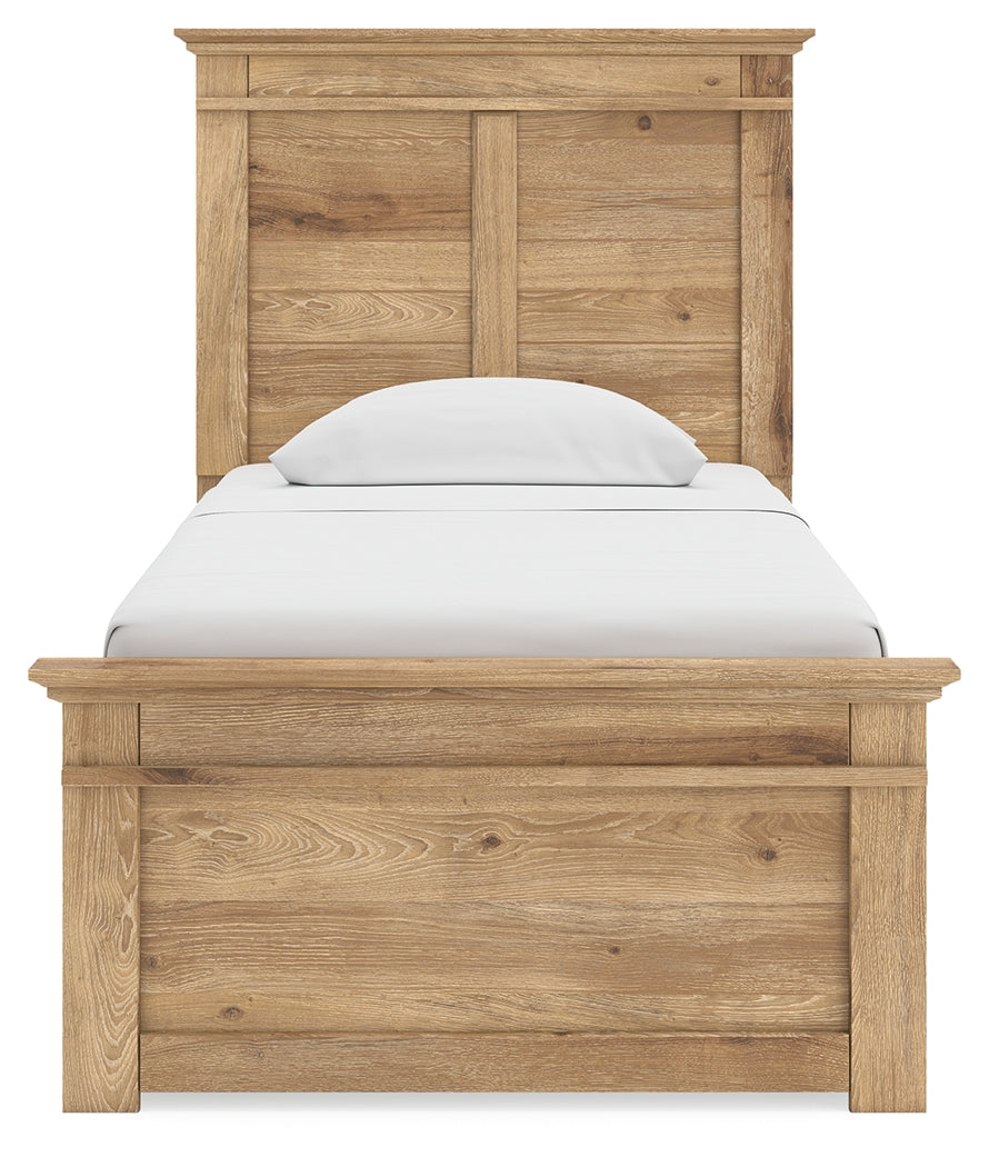 Makidern Tan Twin Panel Storage Bed