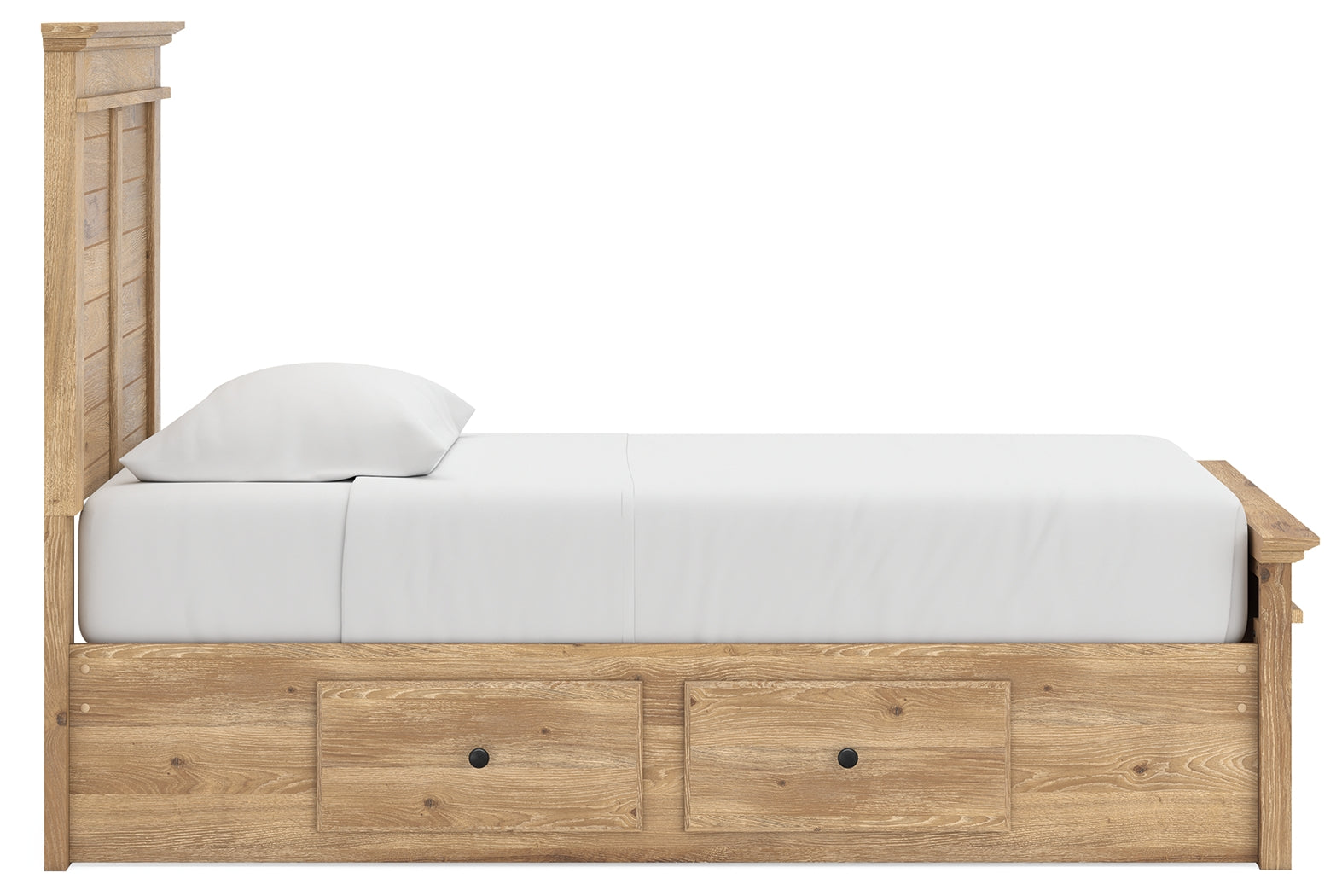 Makidern Tan Twin Panel Storage Bed