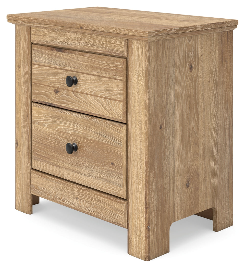 Makidern Tan Two Drawer Night Stand