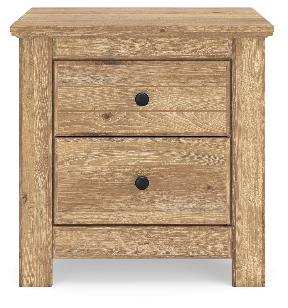 Makidern Tan Two Drawer Night Stand