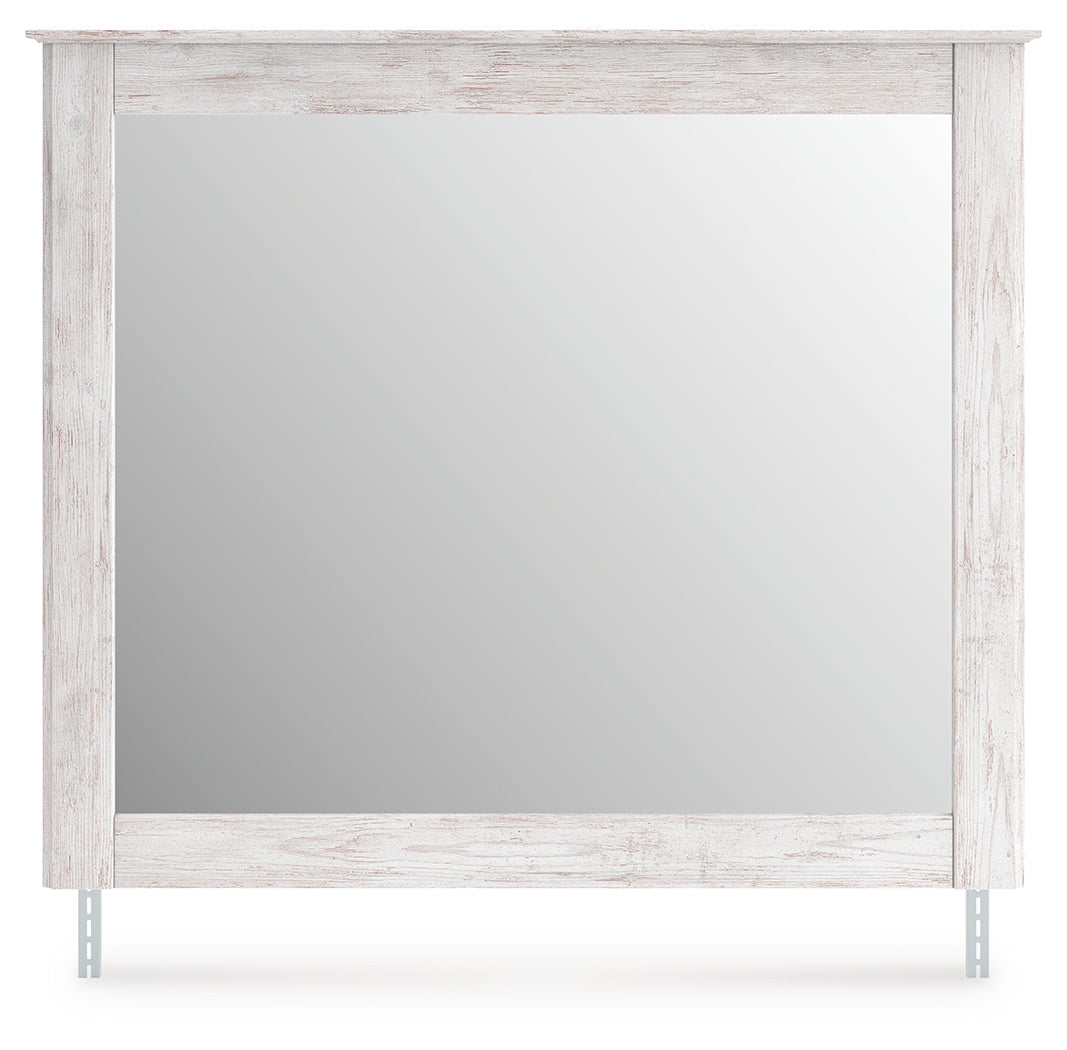 Makidern Whitewash Bedroom Mirror