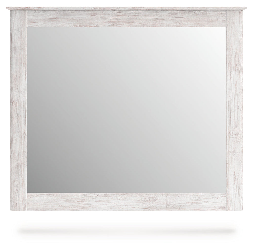 Makidern Whitewash Bedroom Mirror