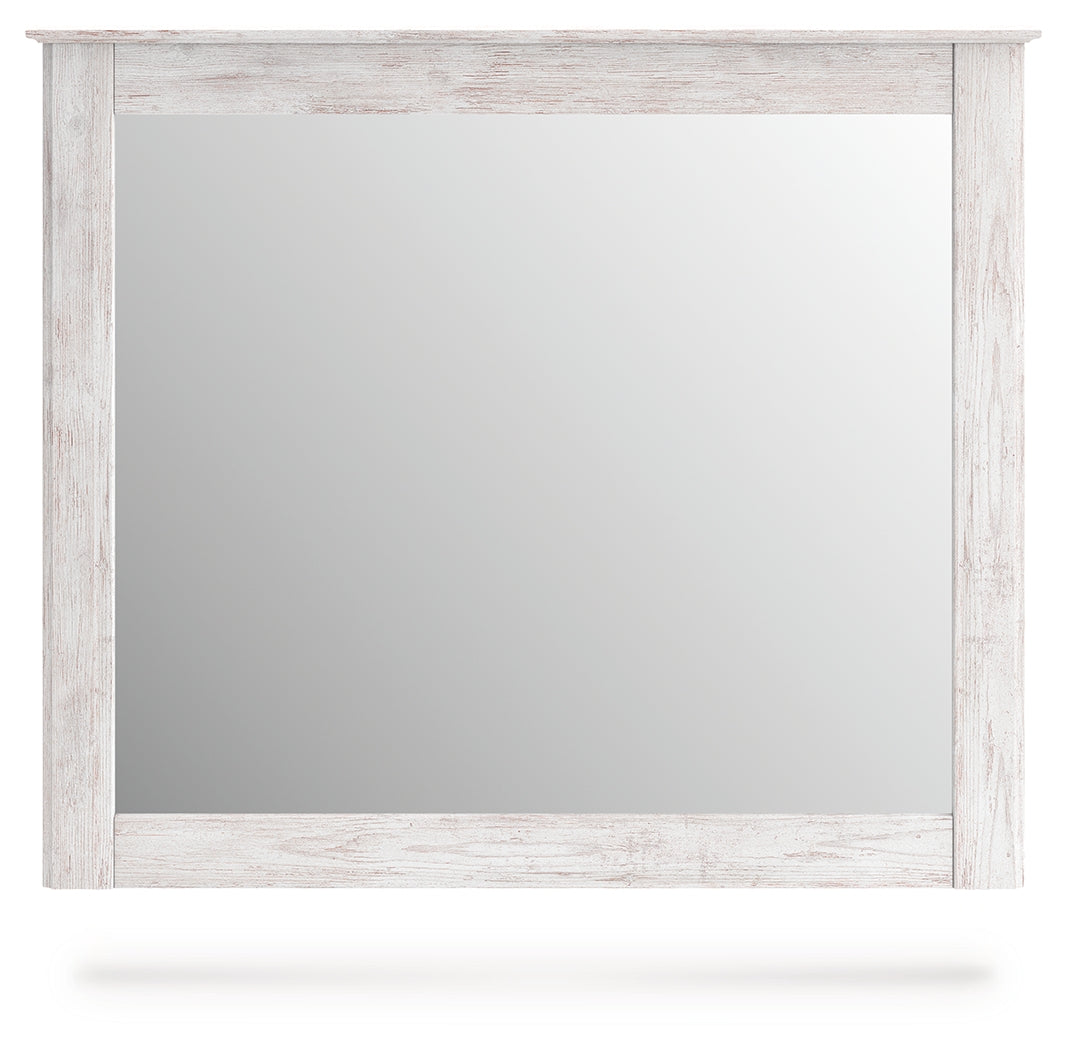 Makidern Whitewash Bedroom Mirror