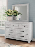 Makidern Whitewash Dresser and Mirror