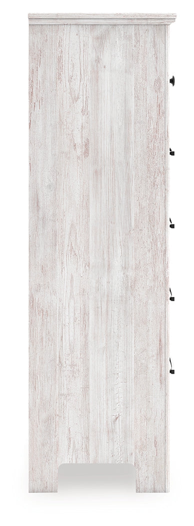 Makidern Whitewash Five Drawer Chest