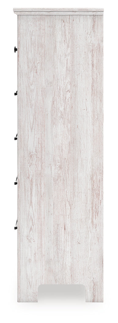 Makidern Whitewash Five Drawer Chest