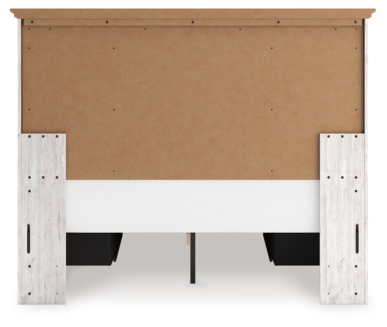 Makidern Whitewash Queen Panel 6 Storage Bed