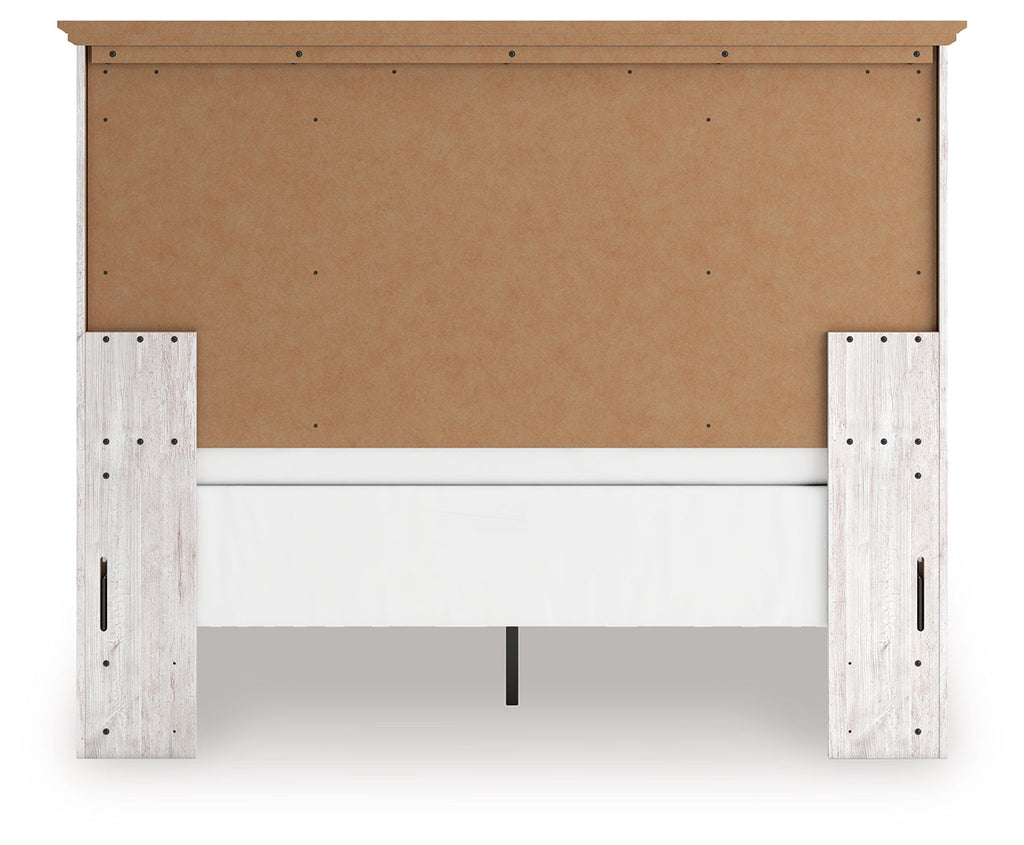 Makidern Whitewash Queen Panel Bed