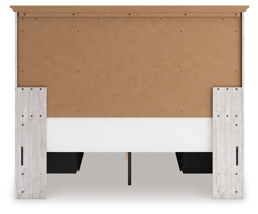 Makidern Whitewash Queen Panel Bed