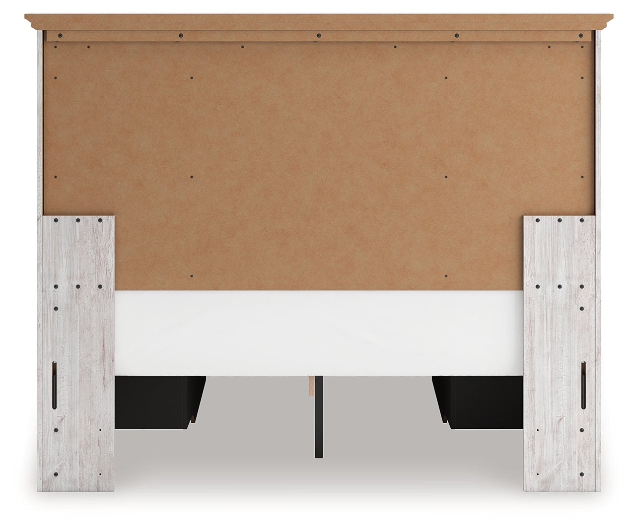 Makidern Whitewash Queen Panel Bed