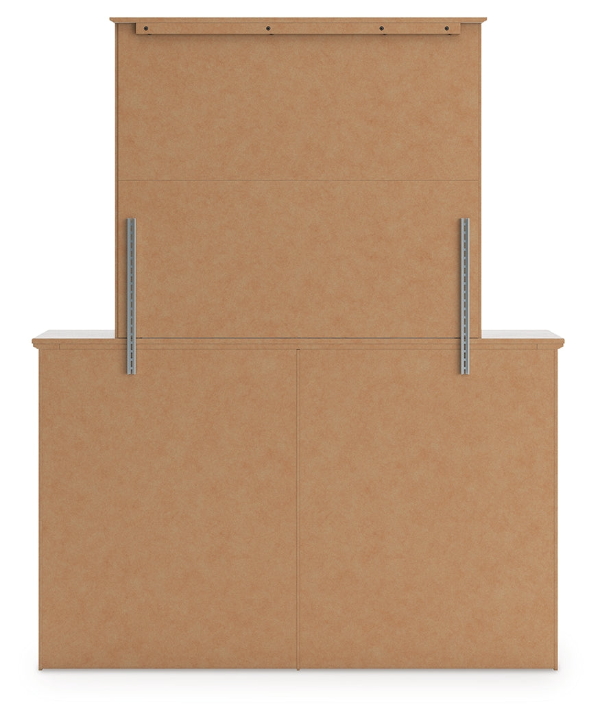 Makidern Whitewash Queen Panel Bed