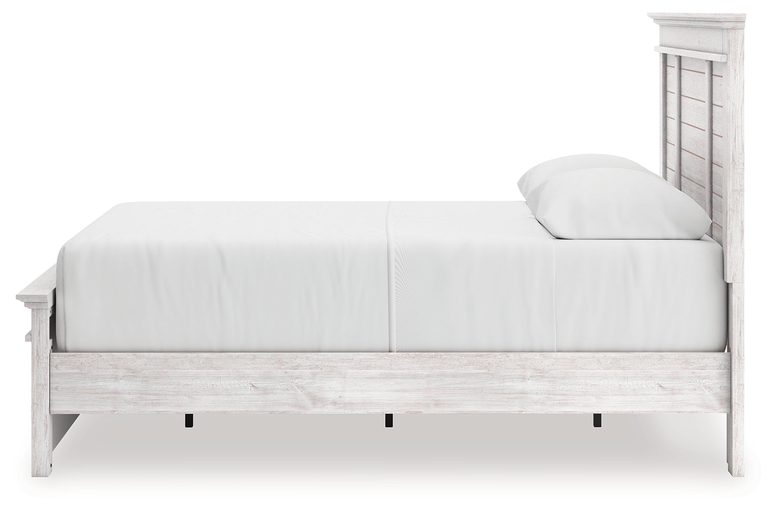 Makidern Whitewash Queen Panel Bed