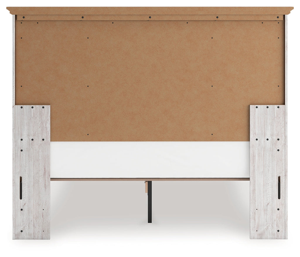 Makidern Whitewash Queen Panel Footboard Storage Bed
