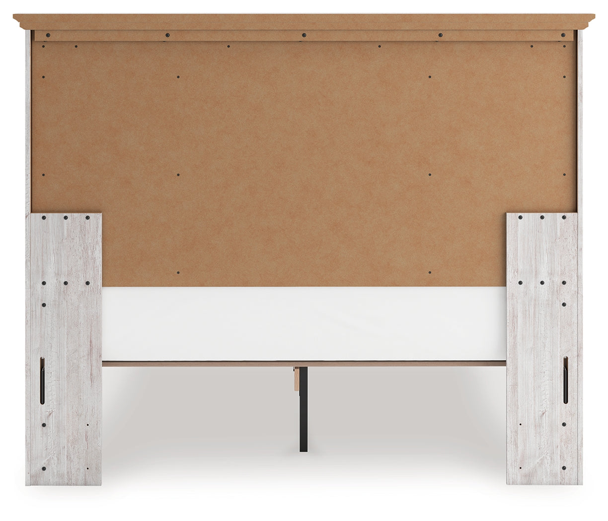Makidern Whitewash Queen Panel Storage Bed, Dresser and Mirror