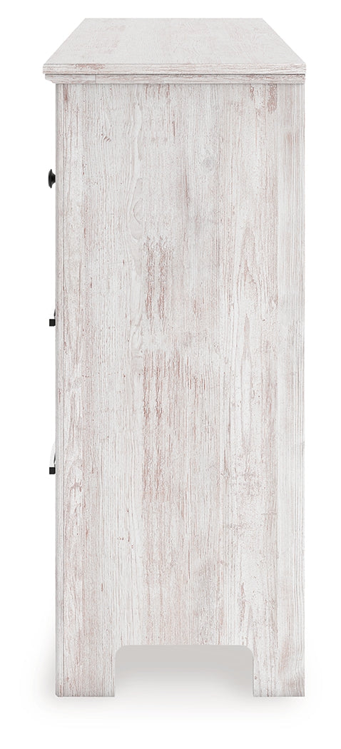 Makidern Whitewash Six Drawer Dresser