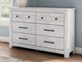 Makidern Whitewash Six Drawer Dresser