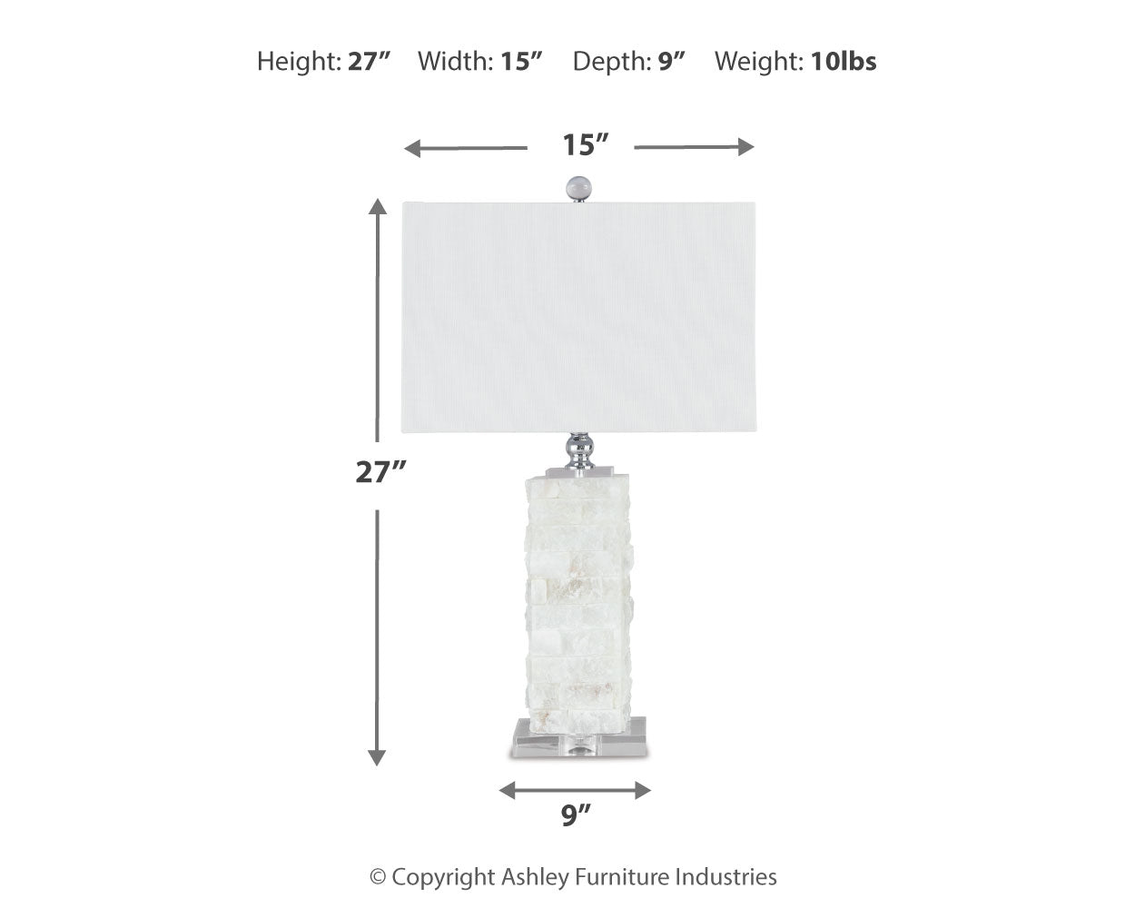 Malise White Table Lamp (Set of 2)