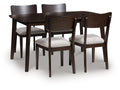 Mallenette Merlot Dining Room Table Set (Set of 5)