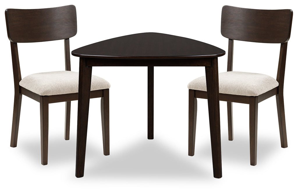 Mallenette Merlot Dining Table and 2 Chairs