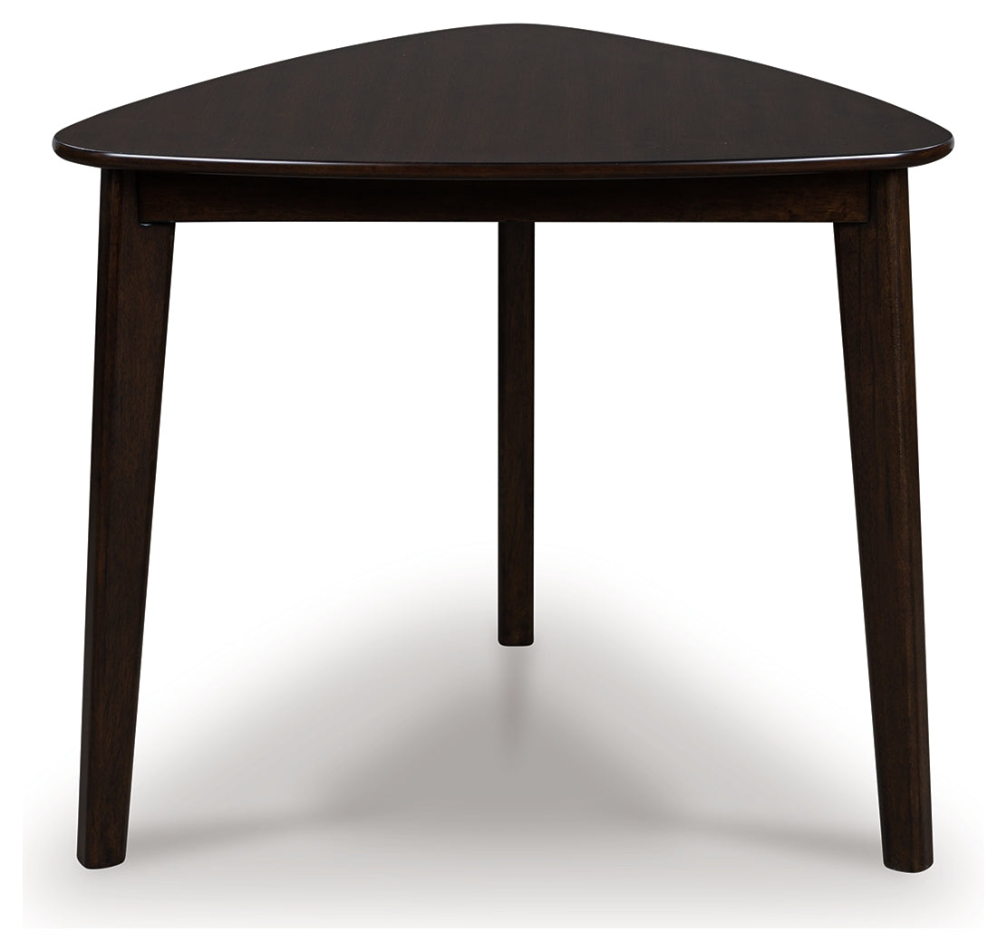 Mallenette Merlot Triangle Dining Room Table