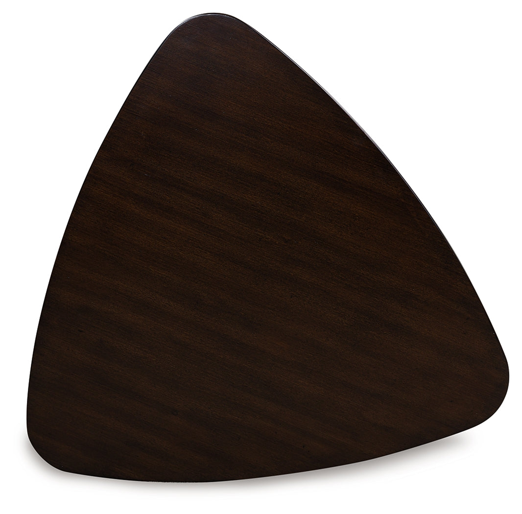 Mallenette Merlot Triangle Dining Room Table