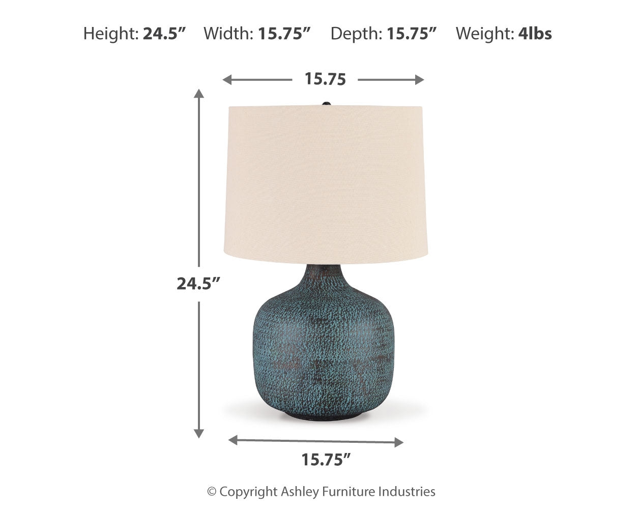 Malthace Patina Table Lamp (Set of 2)