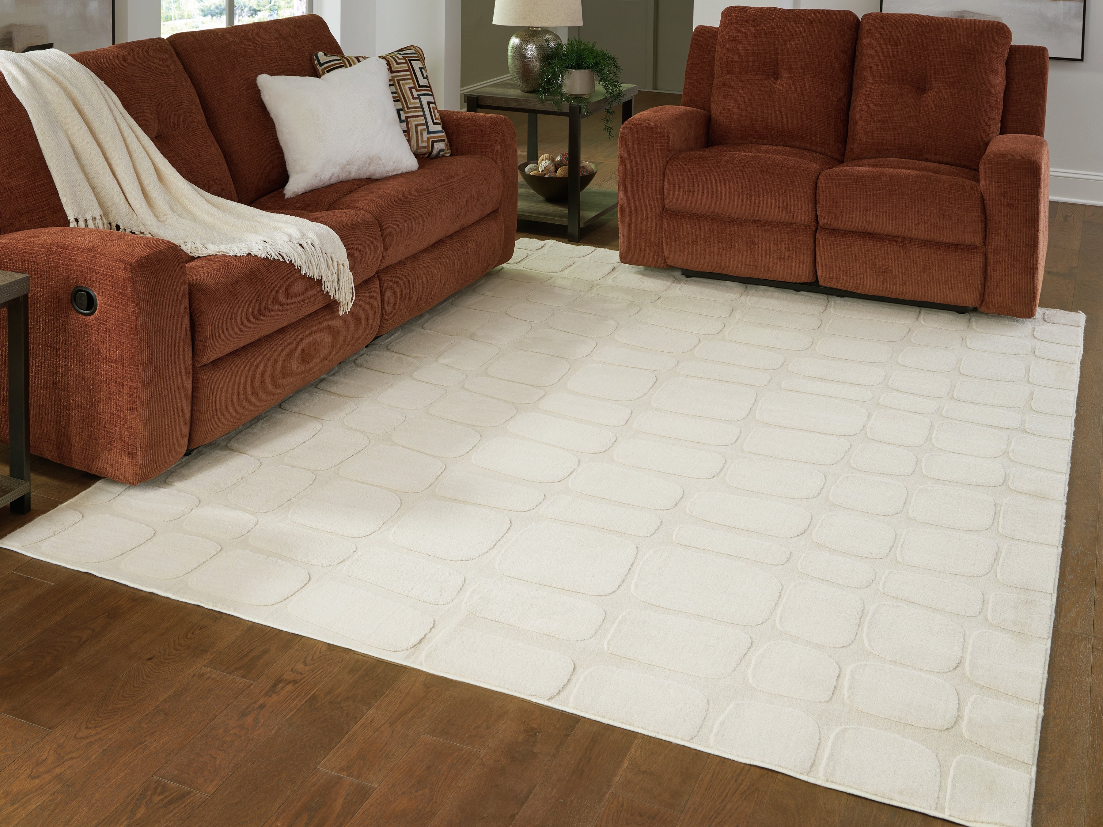 Malvinsboro Sandstone Washable Large Rug